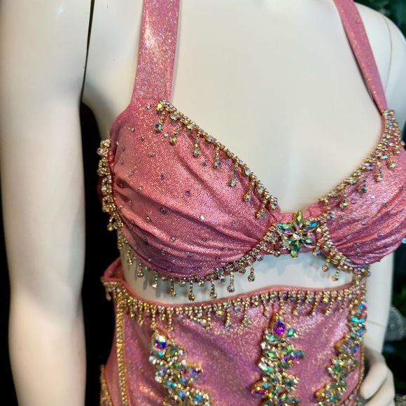 Coral pink diamond bikini bra - Picture 5 of 8